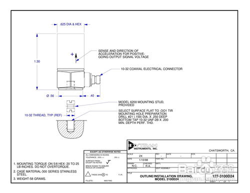 美國 Dytran 3100D24 通用型加速度傳感器產品說明書